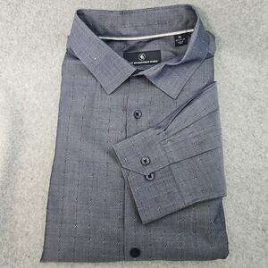 Hart Schaffner Marx Blue Patterned‎ Men's Button Up Shirt Size XL 100% Cotton